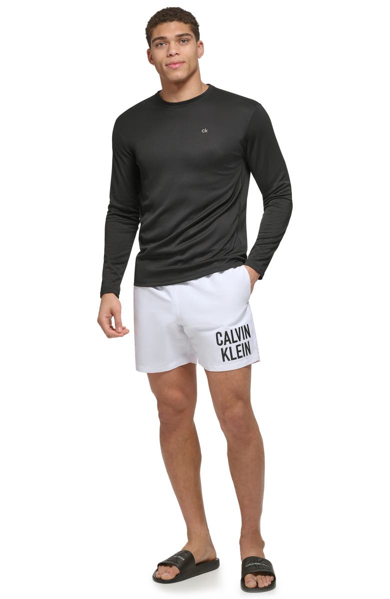 Calvin Klein Long Sleeve Moisture Wicking Top, Alternate, color, 