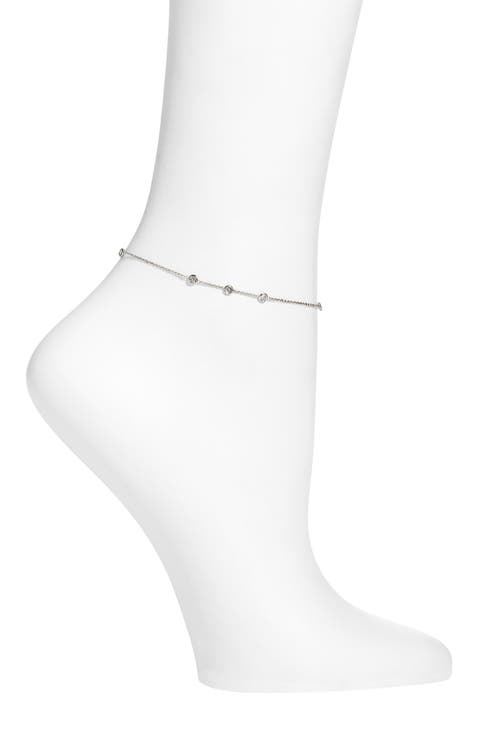 Raindrop Cubic Zirconia Anklet