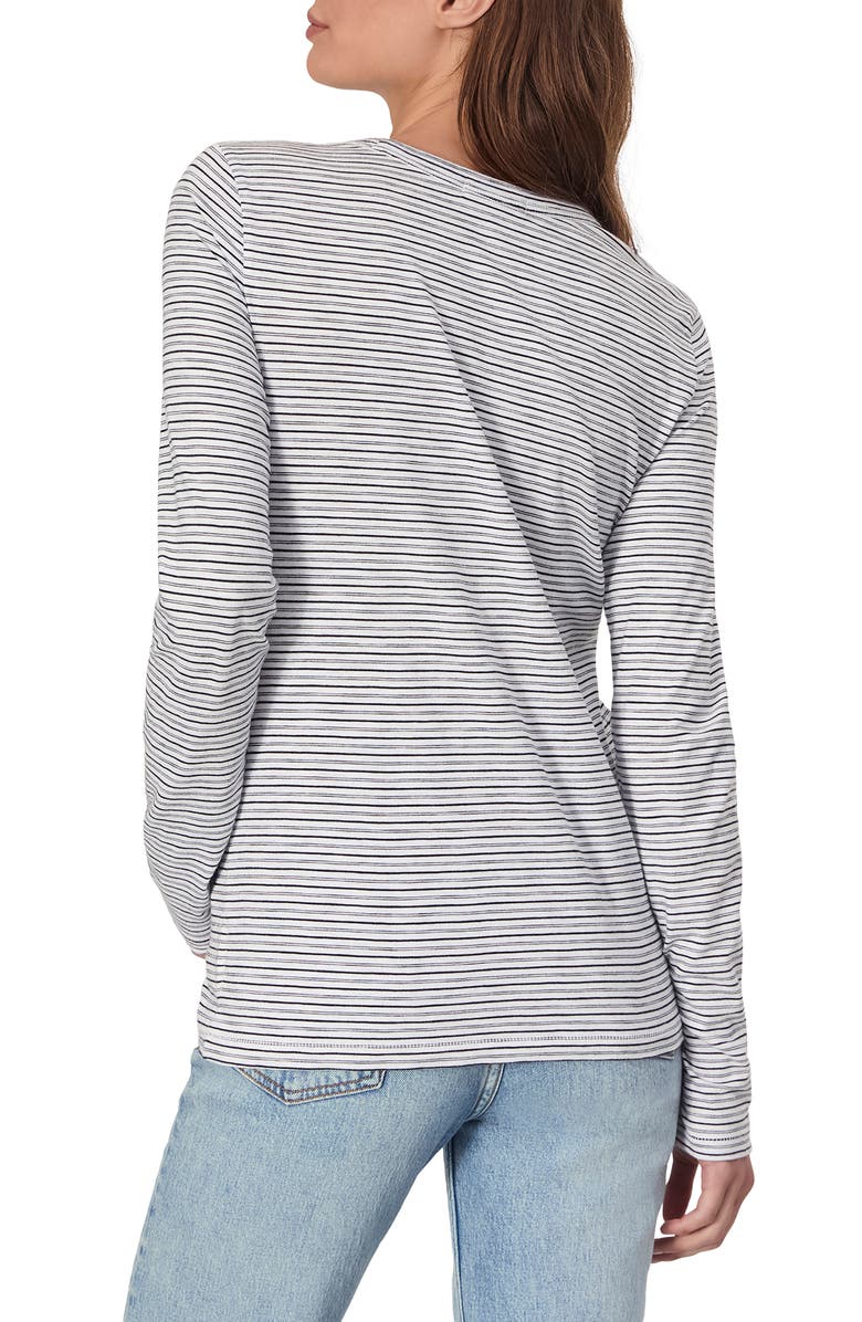 rag & bone The Slub Stripe Long Sleeve Cotton T-Shirt, Alternate, color,