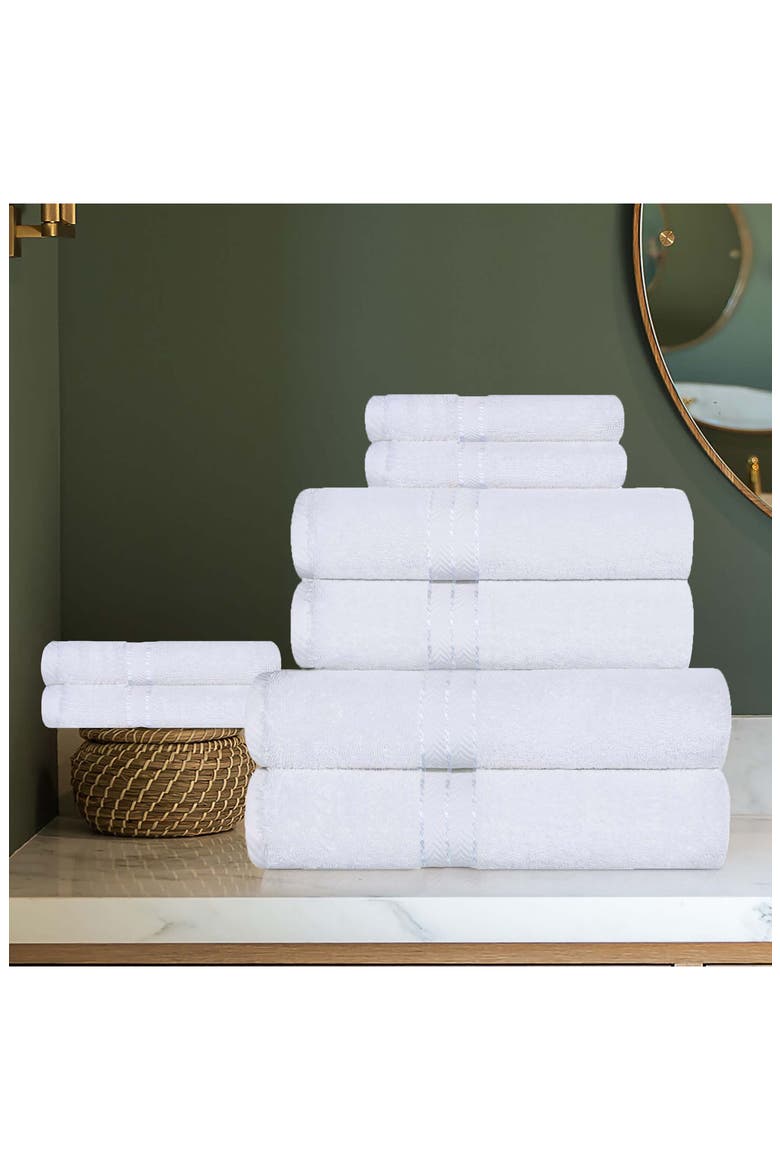 Ultraplush Turkish Cotton Hotel Collection 8-Piece Towel Set, Alternate, color, WHITE