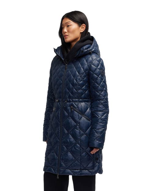 Pajar Halona Lightweight Diamond Quilt Packable Puffer In Navy