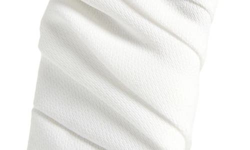 Tasha Ruched Satin Headband In White