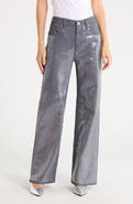 Sam Edelman Sequin High Waist Wide Leg Jeans