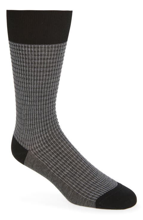 Smythson Textured Check Dress Socks