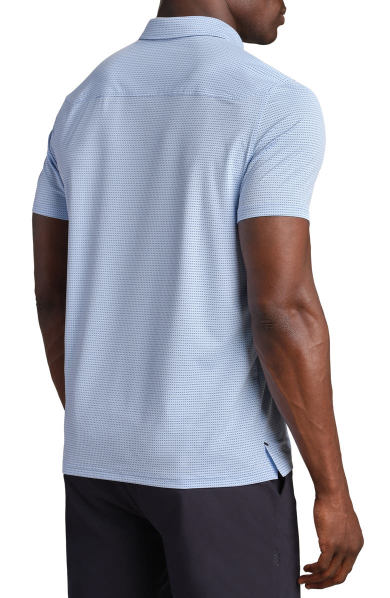 Rhone Commuter Slim Fit Performance Polo, Alternate, color, Blue Sky Micro Grid