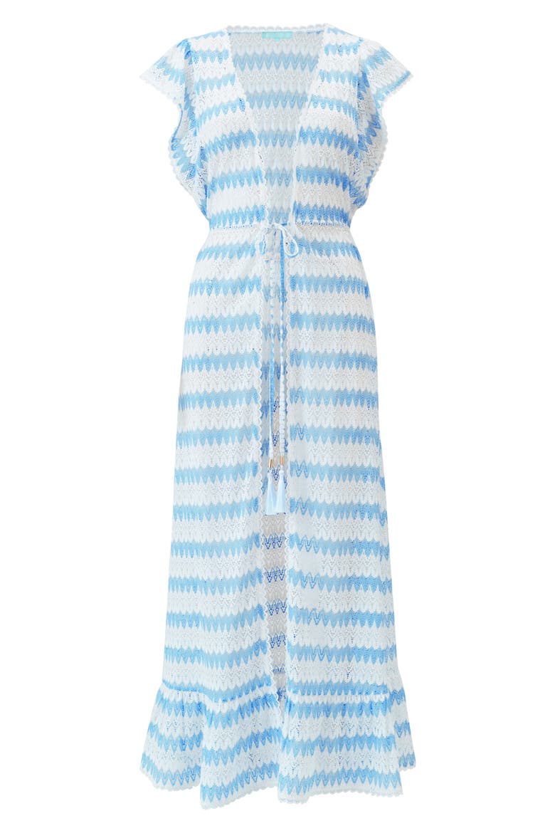 Stevie Open Stitch Cover-Up Maxi Dress, Alternate, color, WHITE/ OASIS