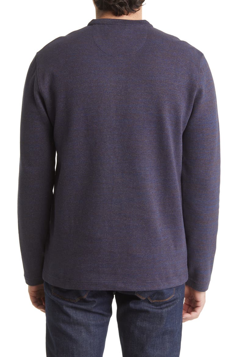 Textured Cotton Blend Henley, Alternate, color, NAVY