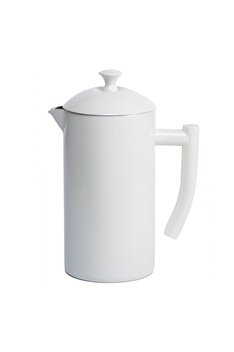 Double-Walled Stainless Steel French Press Coffee Maker, 34 fl oz, Main, color, Snow White