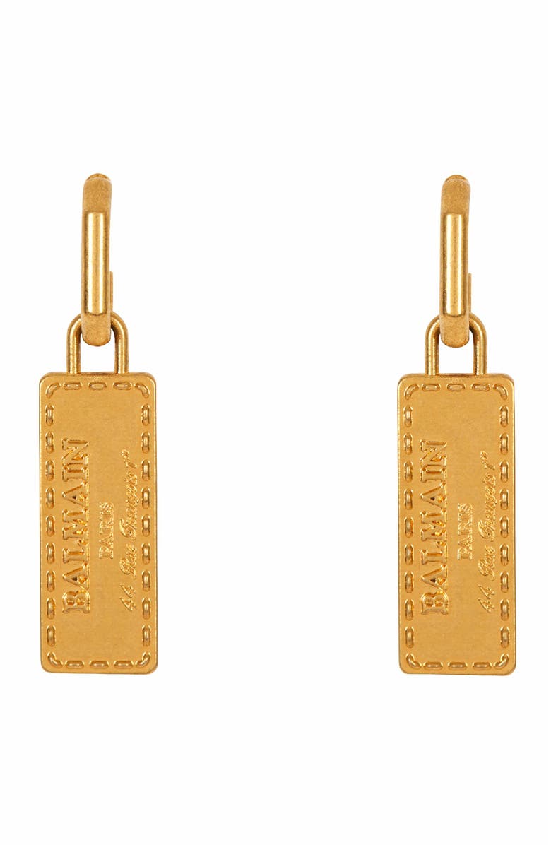 Balmain Signature Tubular Earrings, Main, color,