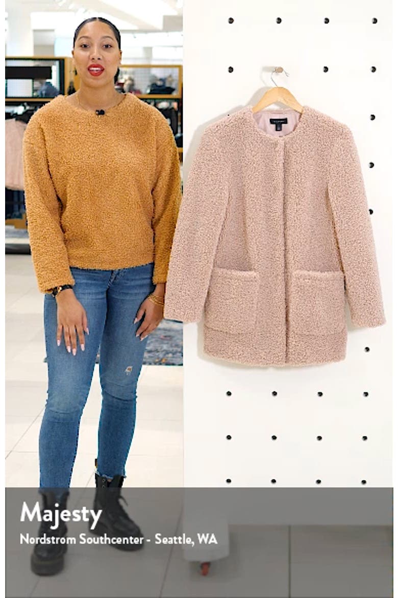 Jewel Neck Teddy Coat video