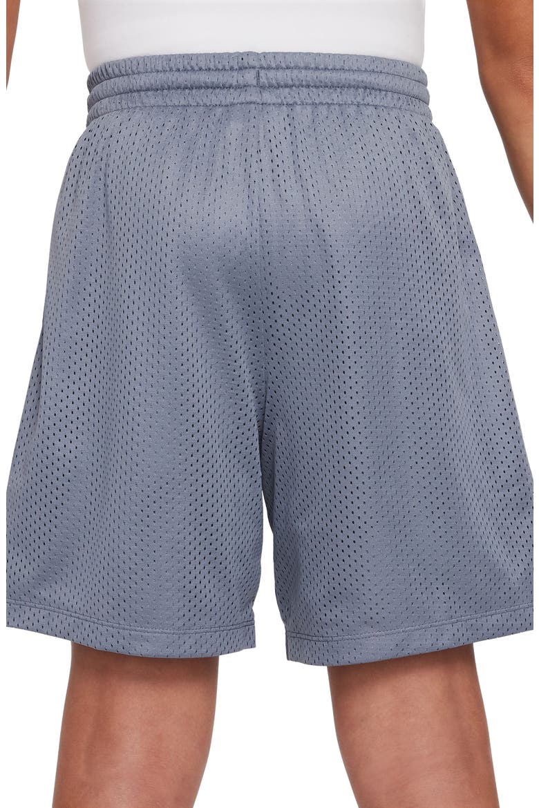Kids' Mesh Dri-FIT Shorts, Alternate, color, 065 COL GY/WHITE