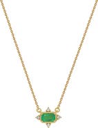 Bony Levy El Mar 18k Gold Emerald and Diamond Pendant Necklace
