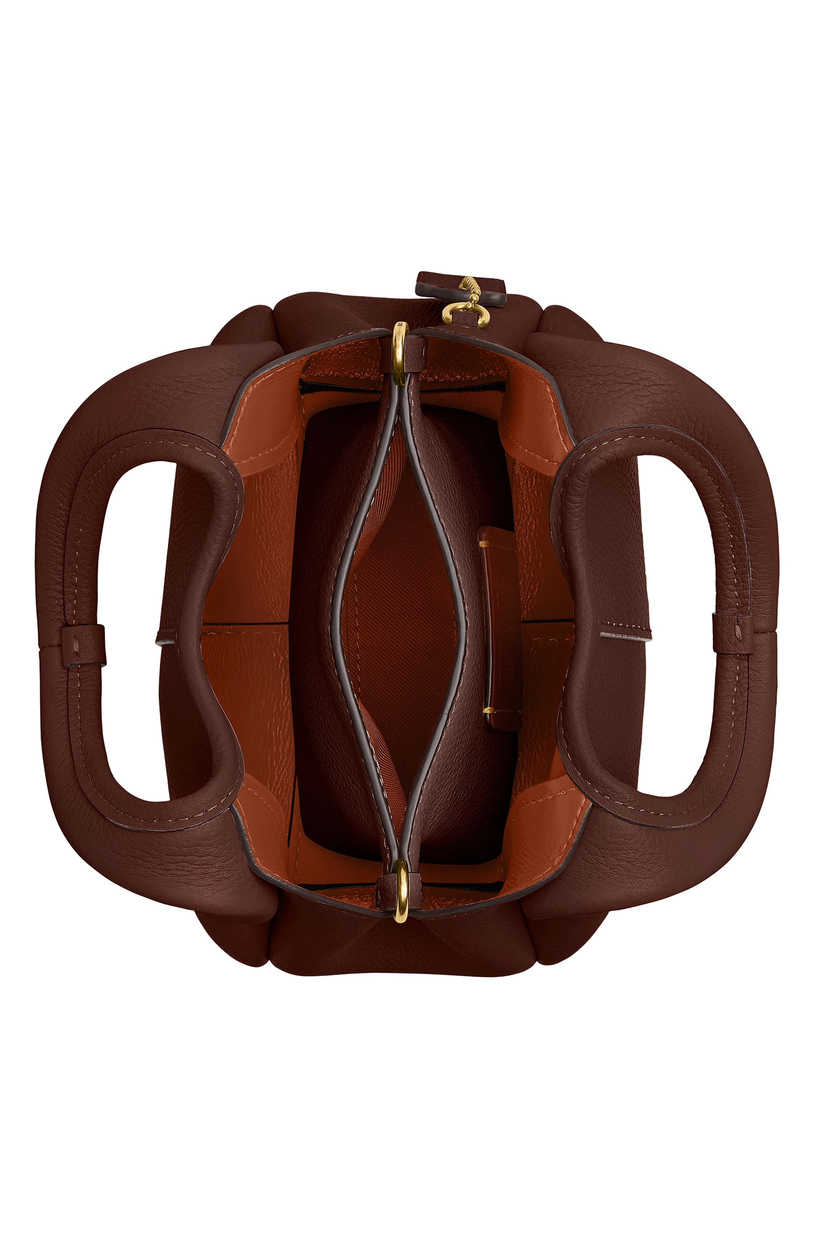 COACH Lana Polished Pebble Leather Shoulder Bag, Alternate, color, B4/Maple