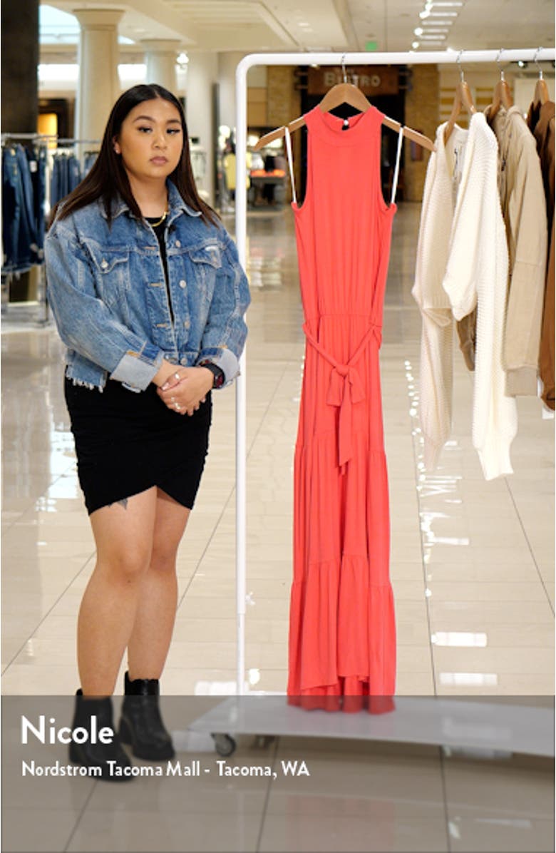 Tiered Halter Maxi Dress, sales video thumbnail