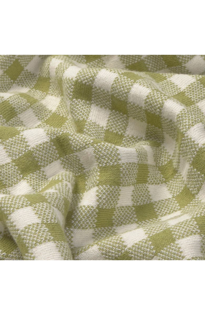 Lorena Canals Knitted Blanket Vichy, Alternate, color, Natural/Matcha