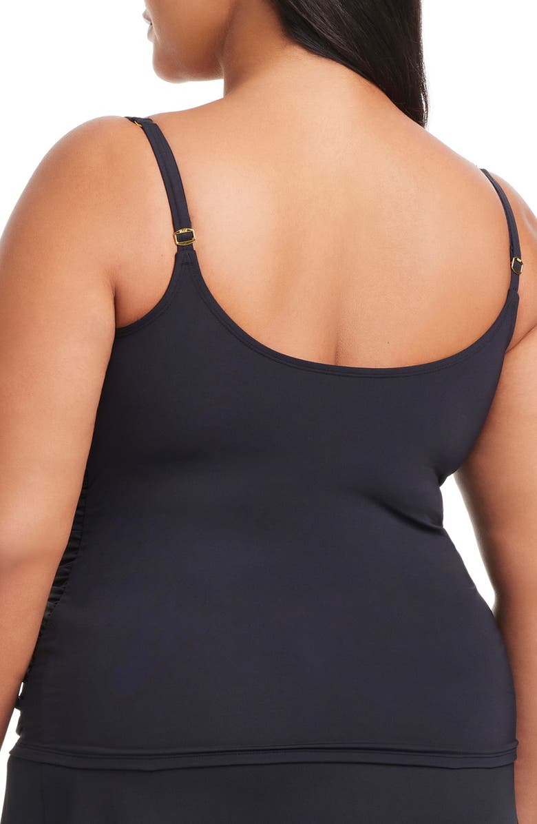 BLEU by Rod Beattie Scoop Neck Tankini Top, Alternate, color, Black