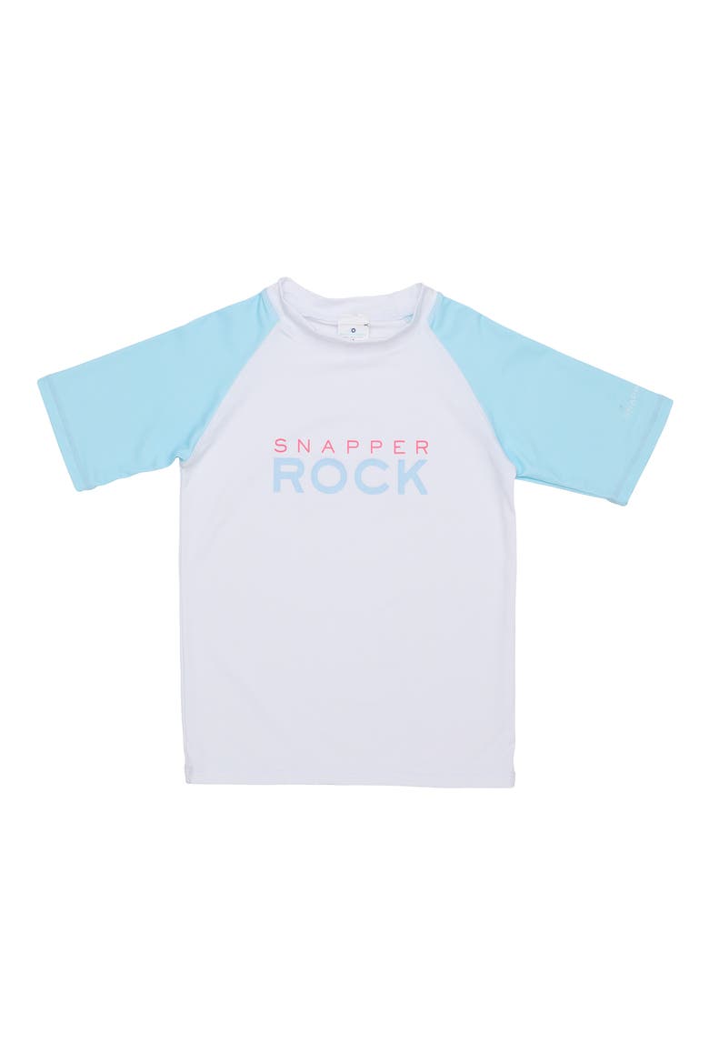 Kids' Short Sleeve Rashguard, Main, color, BLUE