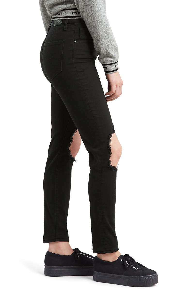 Levi's<sup>®</sup> 721<sup>™</sup> Ripped High Waist Skinny Jeans, Alternate, color,