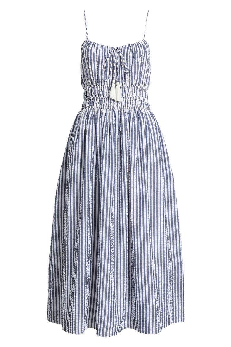 Stripe Seersucker Dress, Alternate, color, NAVY MULTI