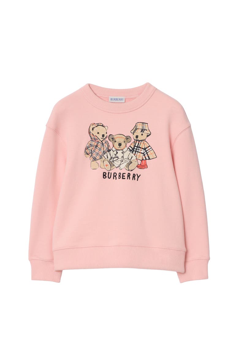 Girls' Thomas Bear and Friends Cotton Sweatshirt, Main, color, Peony pink