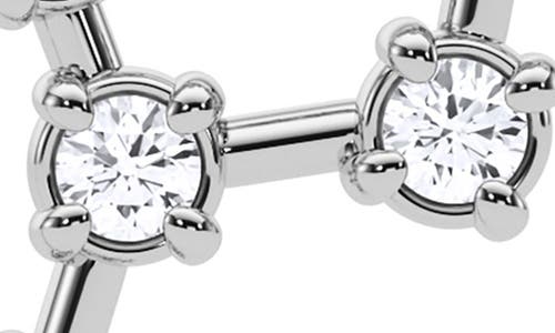 Hautecarat Pisces Constellation Lab Created Diamond Necklace In 18k White Gold