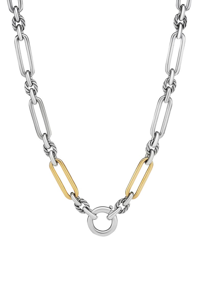 David Yurman Lexington Chain Necklace with 18K Gold, Main, color, 