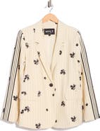 NVLT Embroidered Pinstripe Blazer