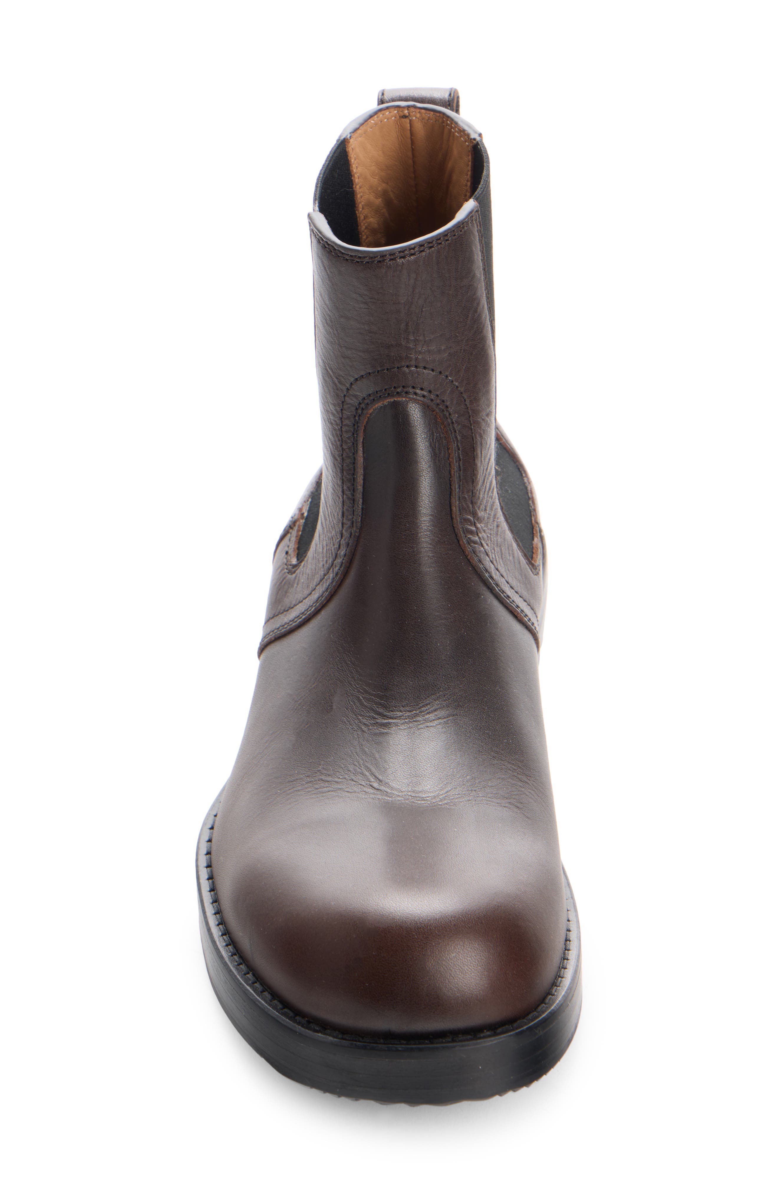 Leather Chelsea Boot, Alternate, color, 704 DARK BROWN