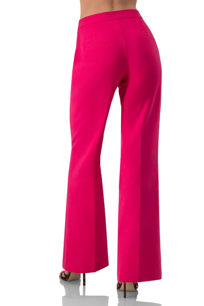Flared Semi-Bell Bottom Pants, Alternate, color, Fuchsia
