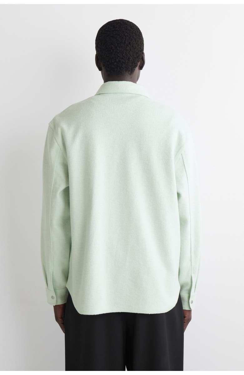 COS Boiled-Wool Overshirt, Alternate, color, Light Green