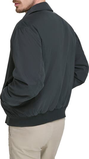 Veste Bomber Relaxed Dockers Microtwill Homme - Style Décontracté, 98% Coton, 2% Élasthanne, Navy