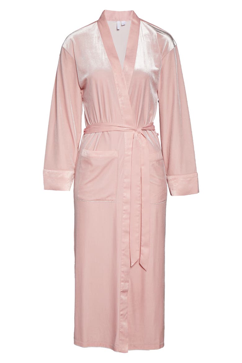 Velour Robe, Alternate, color, PINK BRIDE