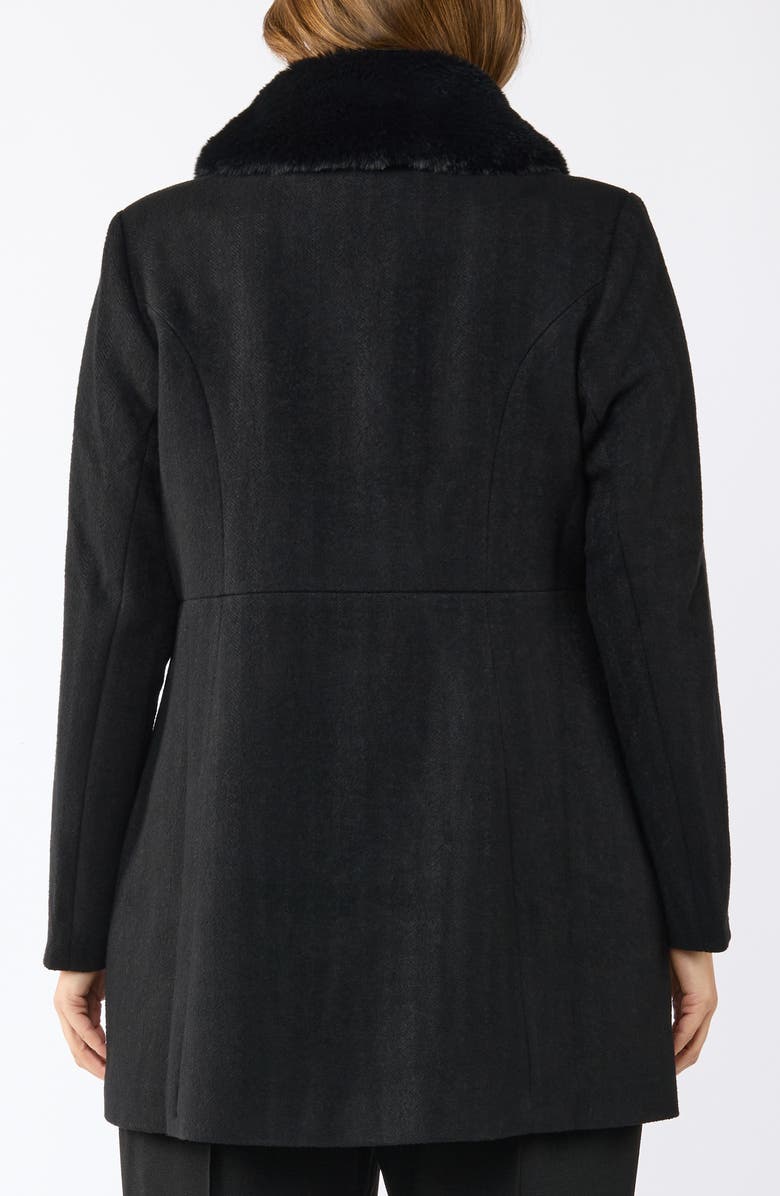 Estelle Darlington Herringbone Coat, Alternate, color, Black