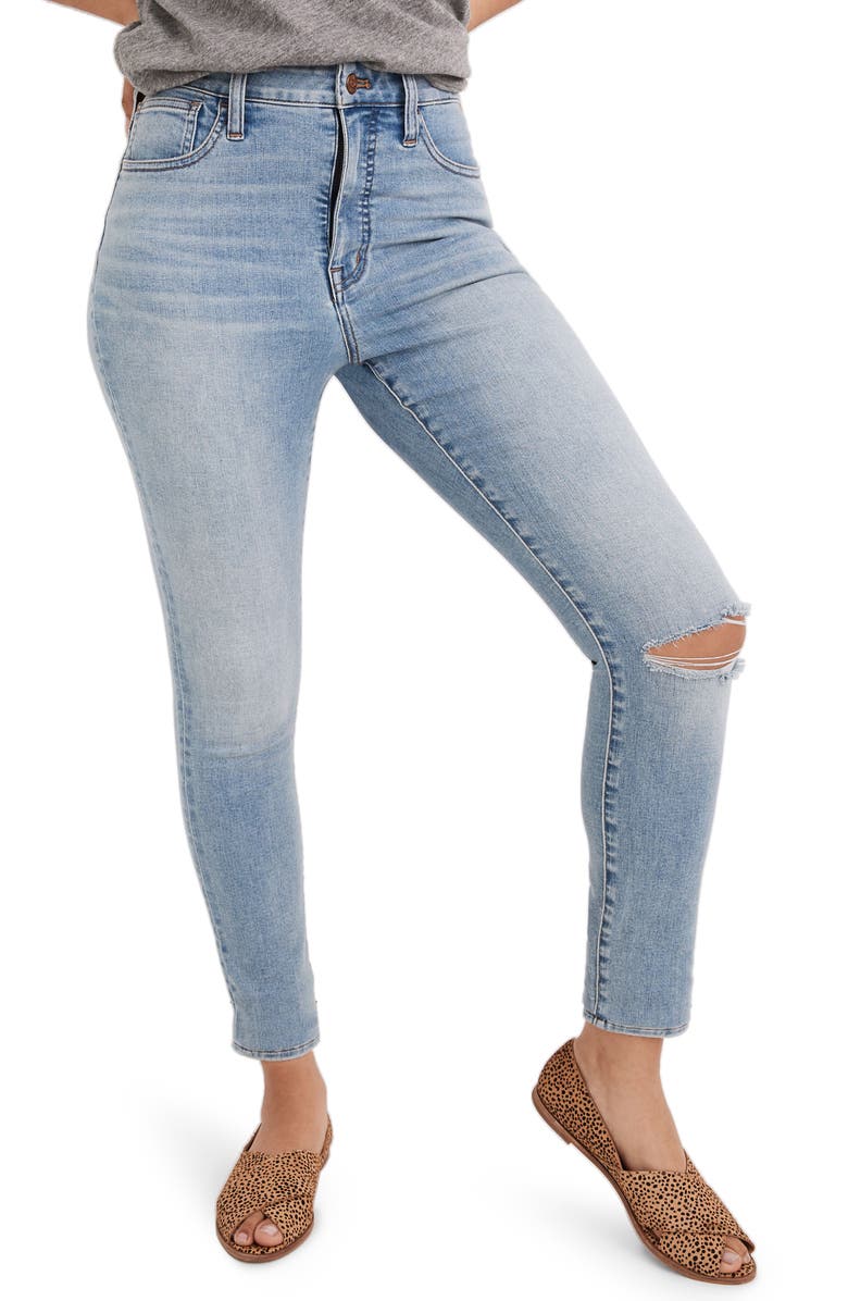 Madewell Curvy Roadtripper Authentic Ripped Skinny Jeans, Main, color,