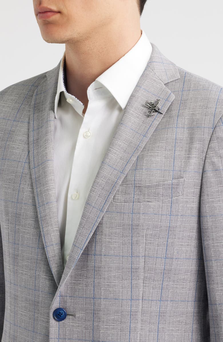 John Varvatos Varick Slim Fit Plaid Stretch Sport Coat, Alternate, color, 