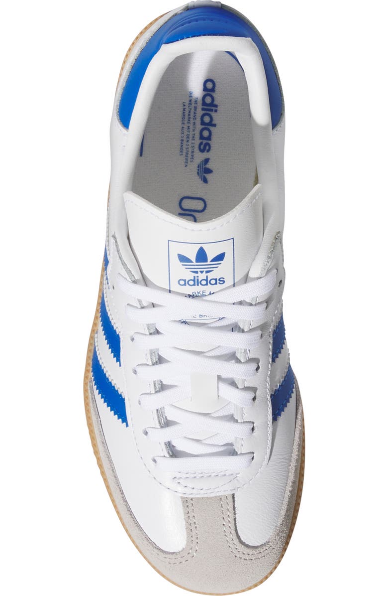 adidas Kids' Samba OG Sneaker, Alternate, color, White/ Blue/ Gum