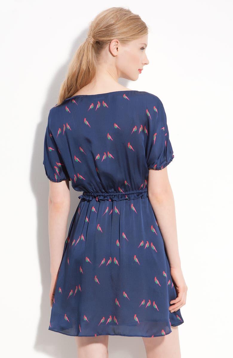 MARC BY MARC JACOBS 'Finch Charm' Print Silk Dress, Alternate, color, 