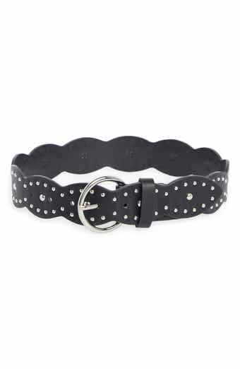 Kids' Studded Faux Leather Scalloped Belt