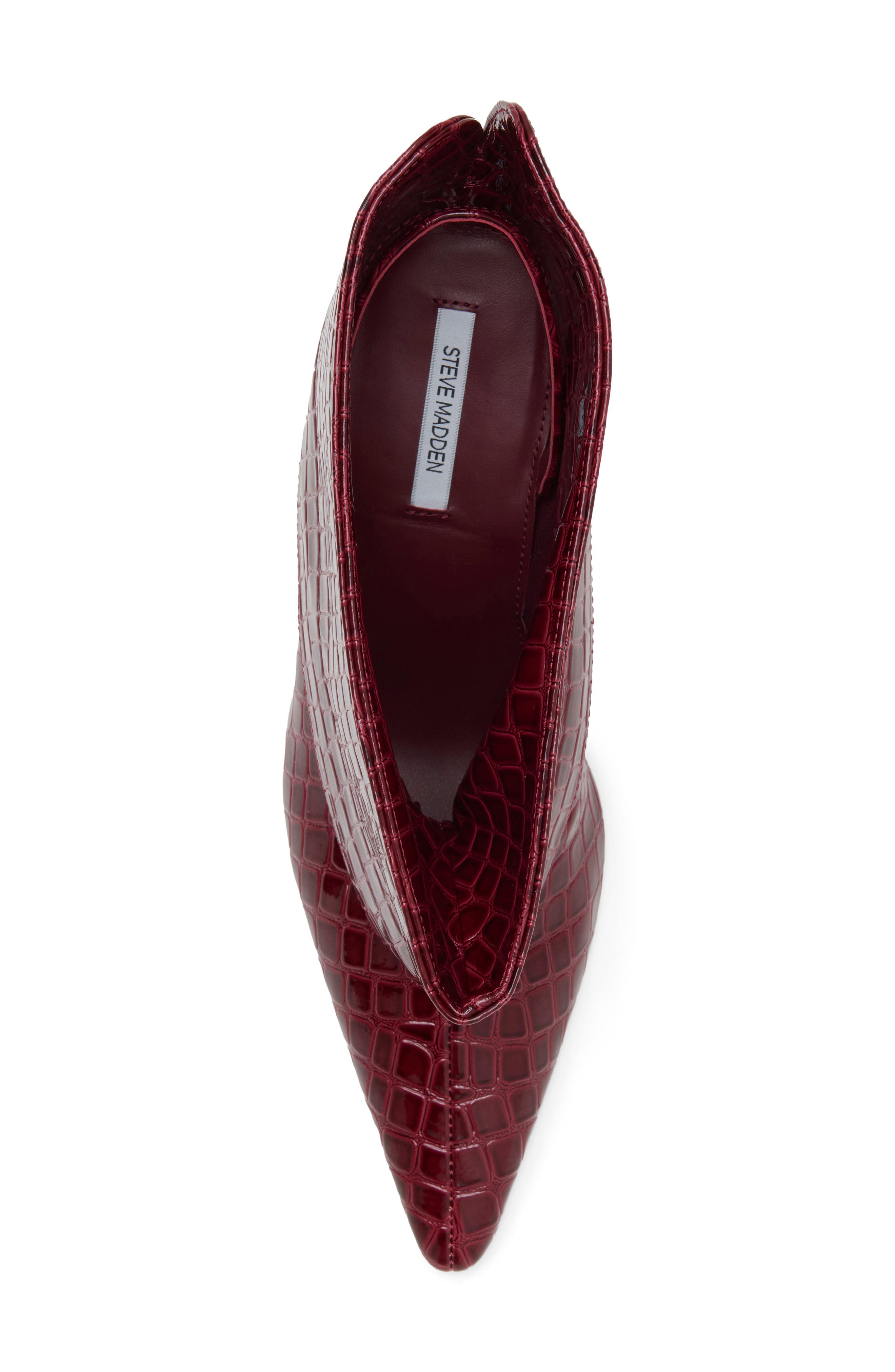 Enella Zebra Bootie, Alternate, color, BURGUNDY CROCO