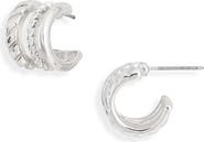 NORDSTROM RACK Textured Open Hoop Earrings