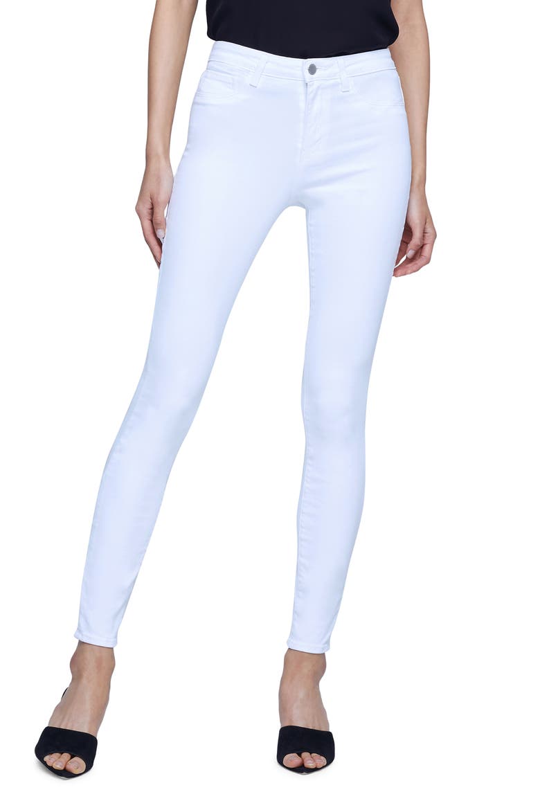 Marguerite High Waist Skinny Jeans, Main, color, BLANC