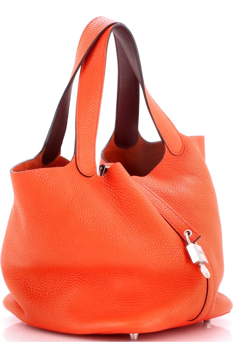 Pre-Owned Hermes Eclat Picotin Lock Bag Clemence MM, Alternate, color, Orange Poppy