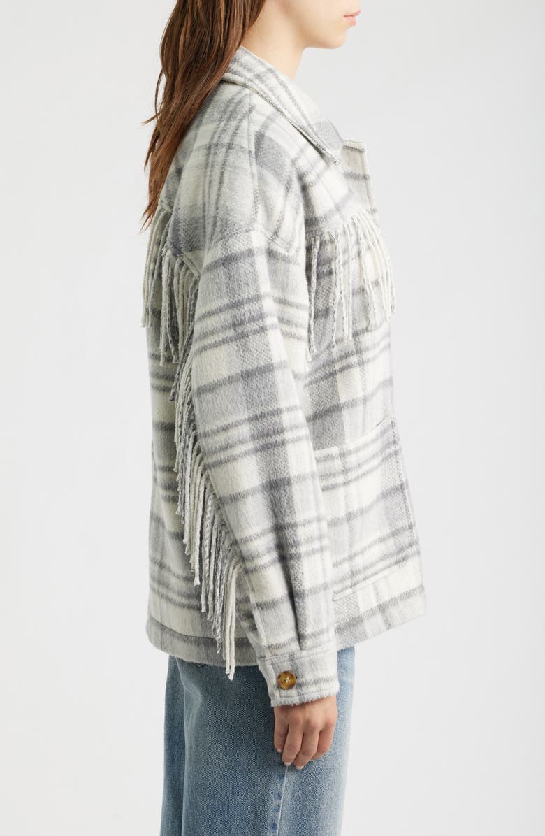Thread & Supply Fringe Plaid Shacket, Alternate, color,