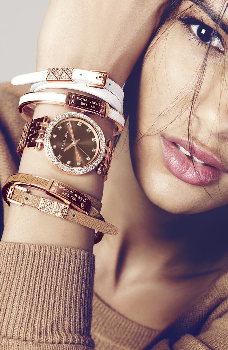 MICHAEL Michael Kors Michael Kors Hinged Bangle, Alternate, color, 