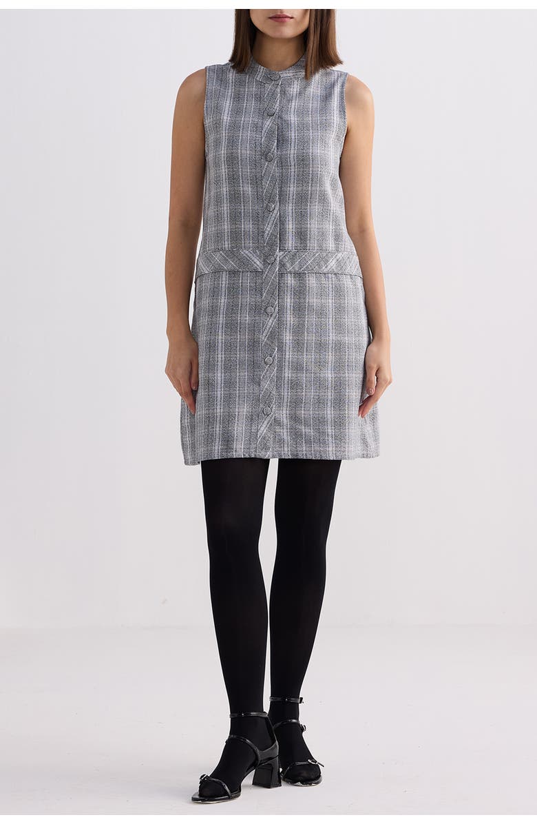 Reistor The Cotton Tweed Shift Dress, Main, color, Steel Breeze
