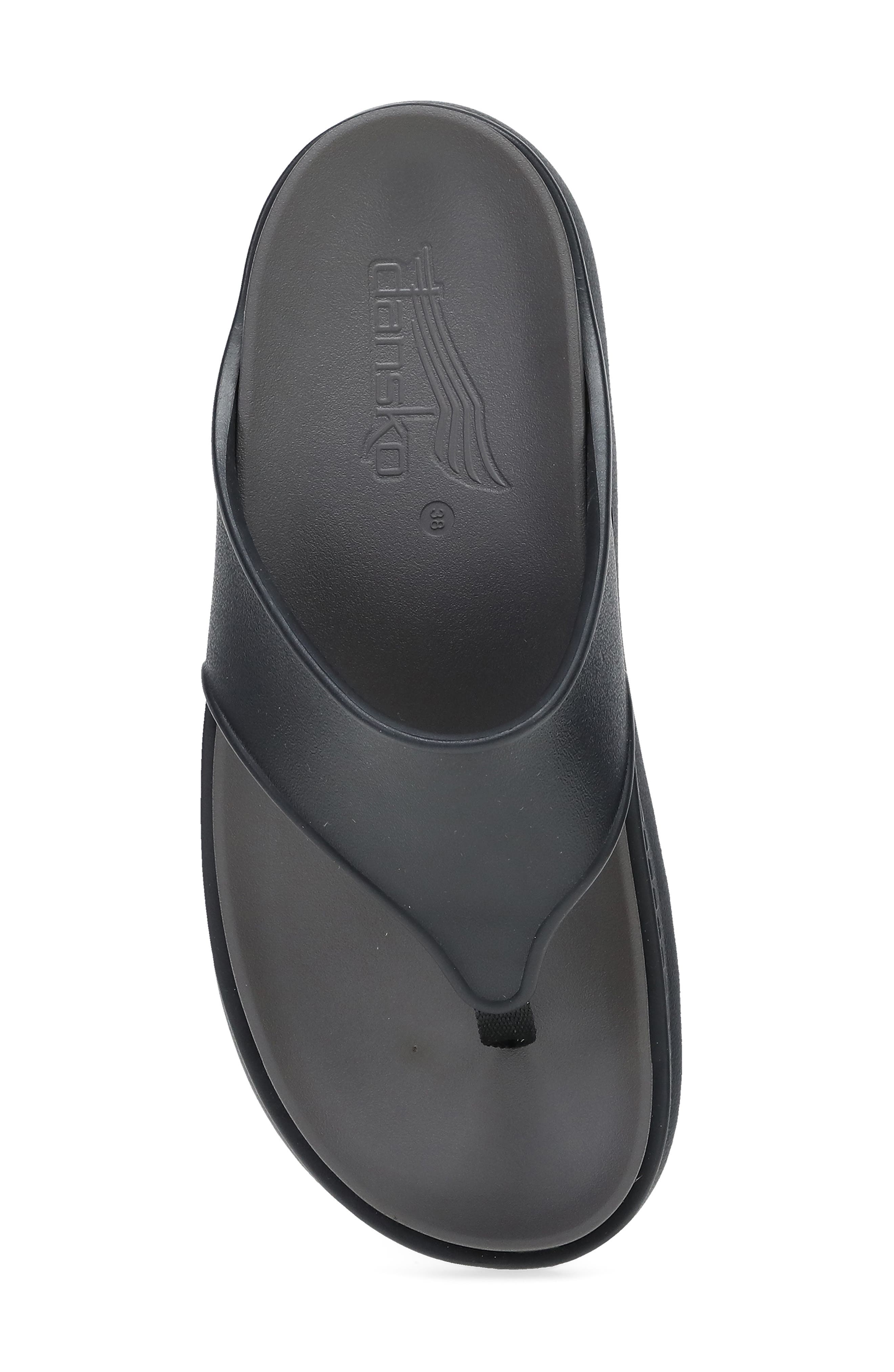 Dansko Devyn Platform Flip Flop, Alternate, color, Black