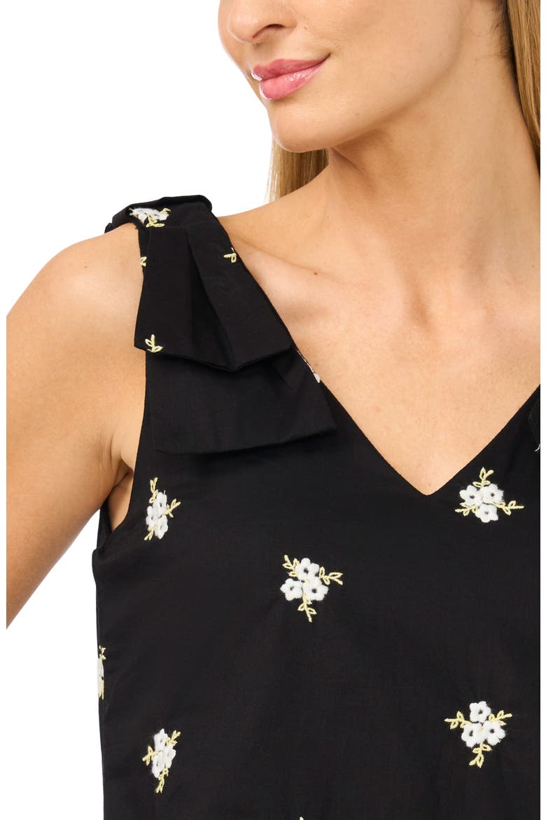 Print Sleeveless A-Line Minidress, Alternate, color, RICH BLACK