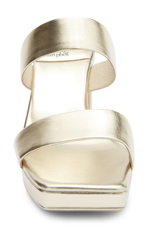 Jeffrey Campbell Danity Platform Slide Sandal In Gold
