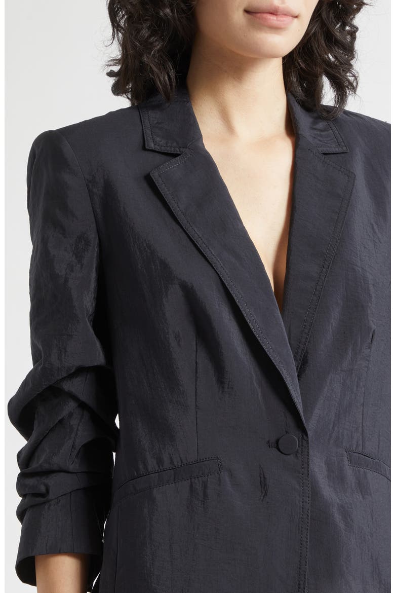 Khloe Tumbled Woven Blazer, Alternate, color, BLACK