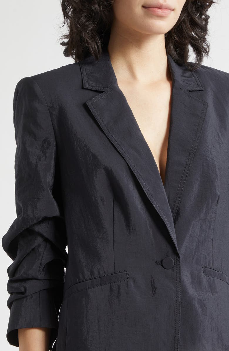Cinq à Sept Khloe Tumbled Woven Blazer, Alternate, color, Black